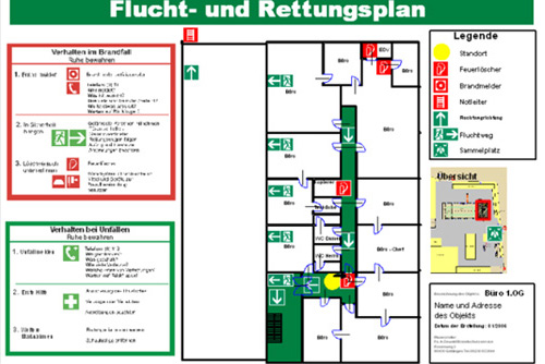 Service - Fluchtplan und Rettungsplan